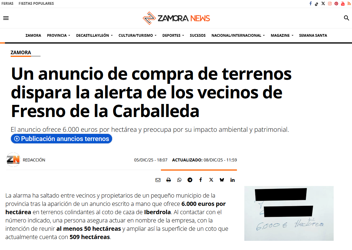 ZamoraNews se hace eco de nuestra lucha